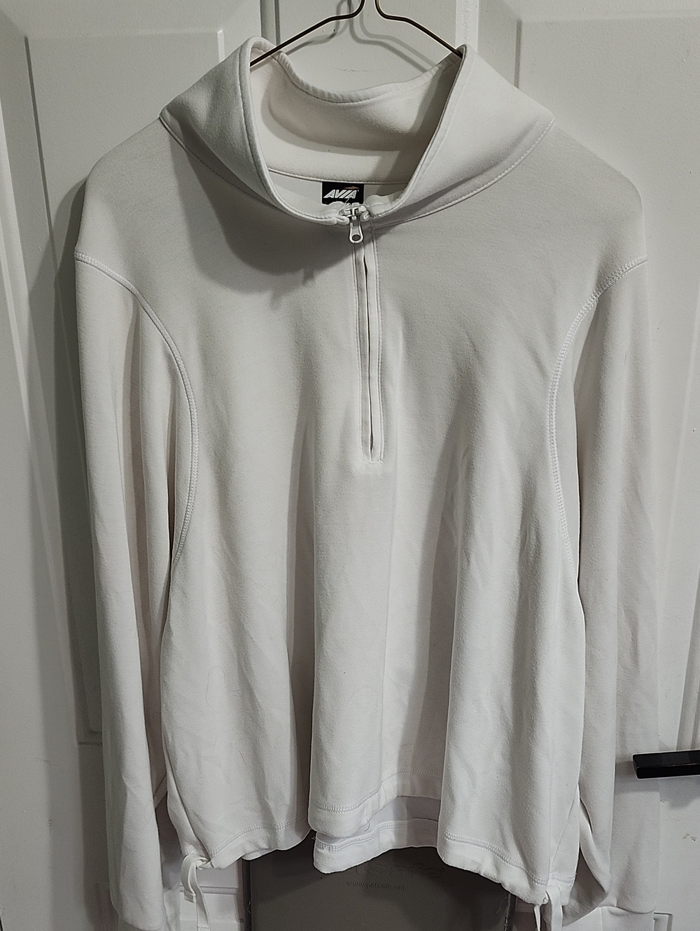Avia White Half-Zip Pullover Sweater